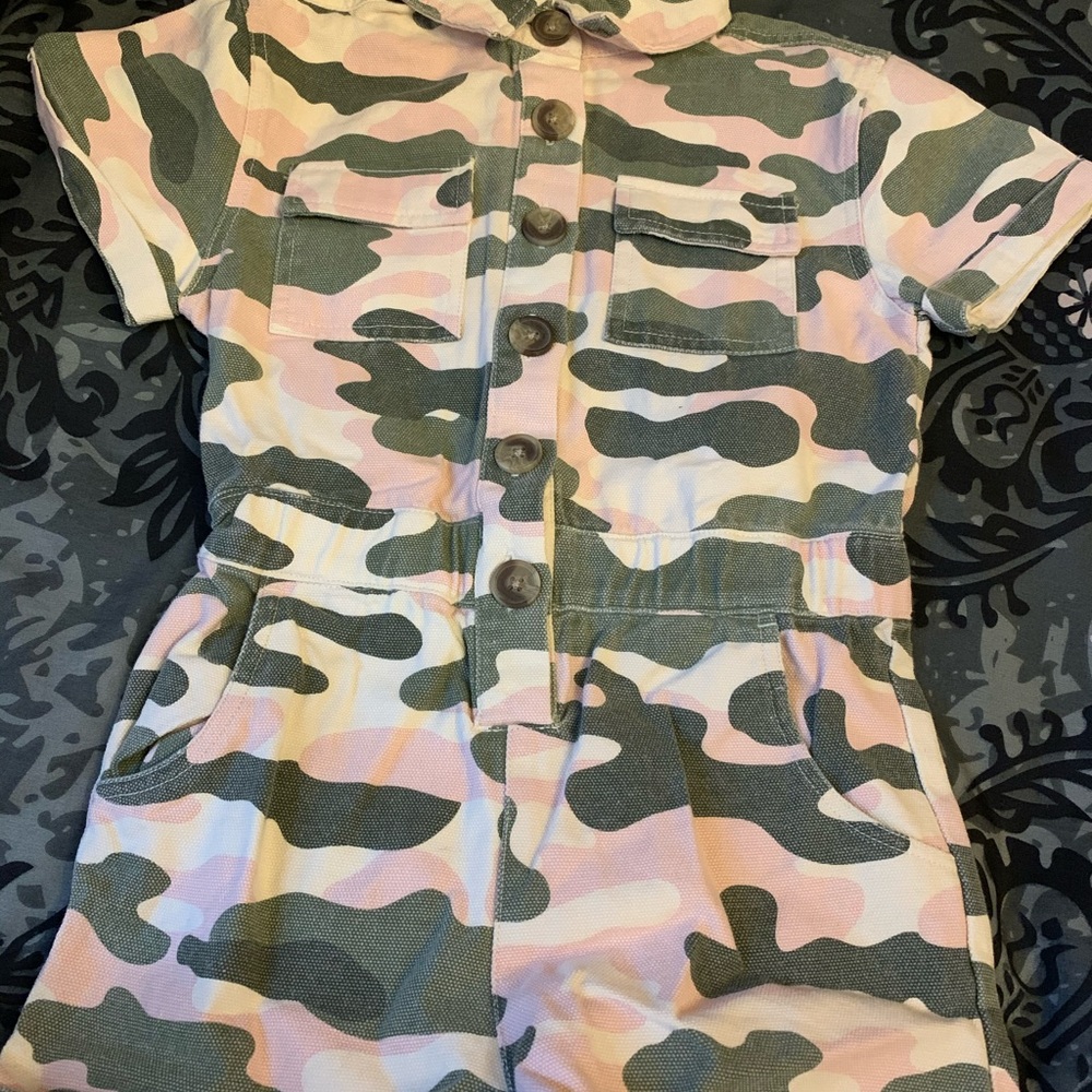 Pink and green girls jumper